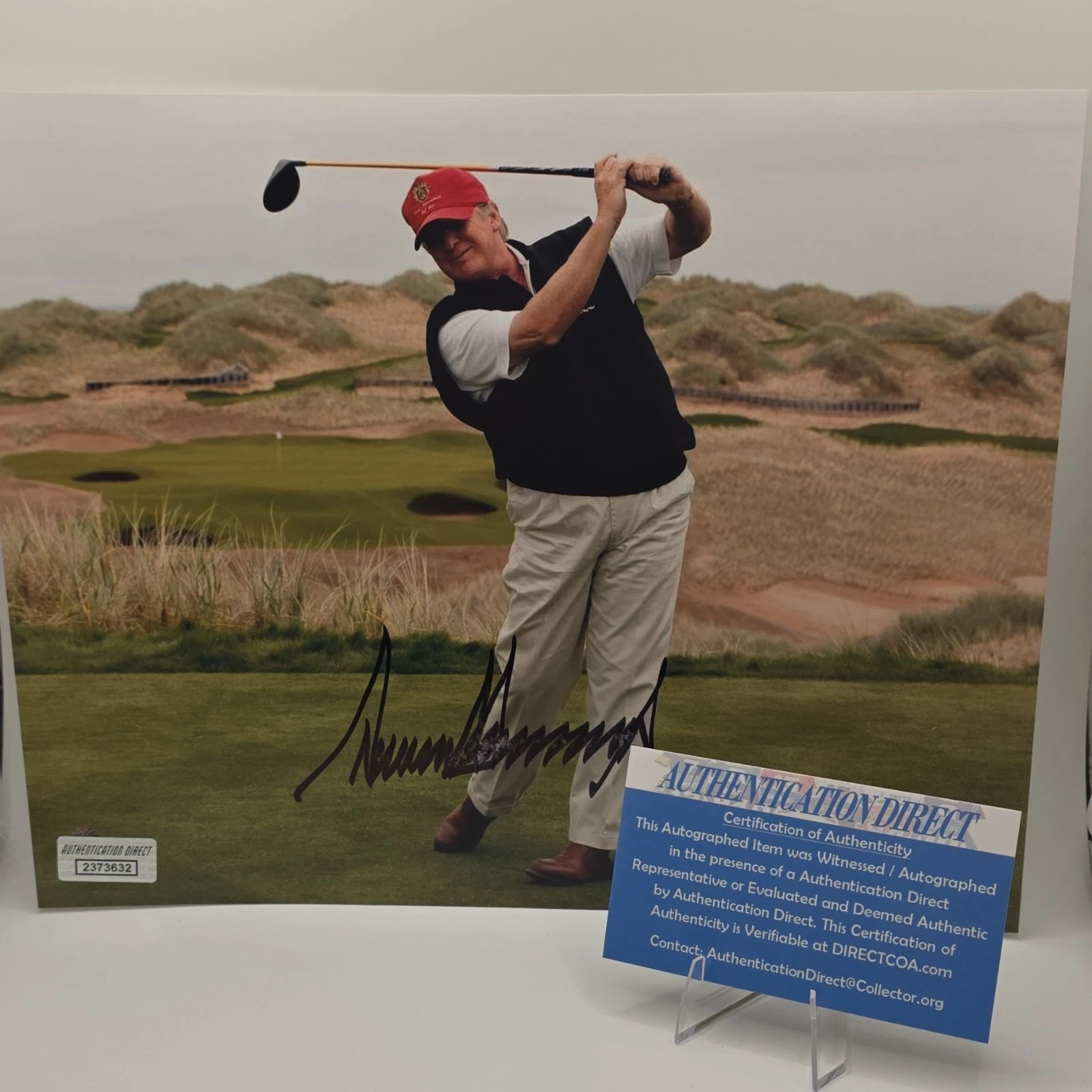 Donald Trump Golf Autographed Photo